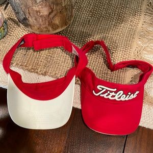 Titleist kids red visors